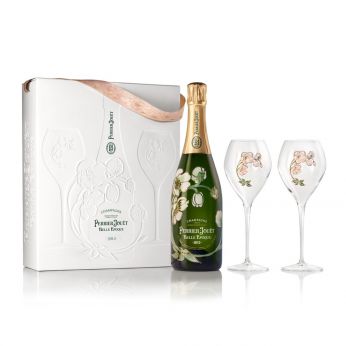 Perrier-Jouet Belle Epoque 2012 Brut Champagne AOC Geschenkpackung mit 2 Gläsern 75cl