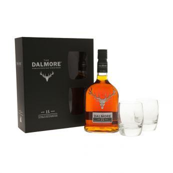 Dalmore 15y Geschenkpackung mit 2 Gläsern 70cl