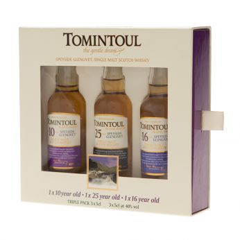 Tomintoul Miniatures Triple Pack 3x5cl 10y, 16y, 25y 3x5cl