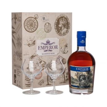 Emperor Heritage Mauritian Rum Geschenkpackung mit 2 Gläsern 70cl