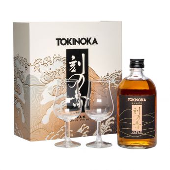Tokinoka Black Geschenkpackung mit 2 Gläsern Blended Japanese Whisky 50cl