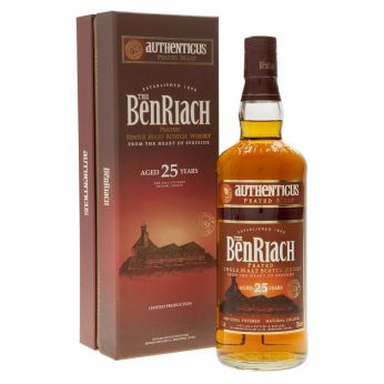 BenRiach 25y Authenticus Peated Single Malt Scotch Whisky 70cl