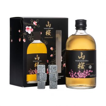 Yamazakura Geschenkpackung mit Whisky-Steinen Blended Japanese Whisky 50cl