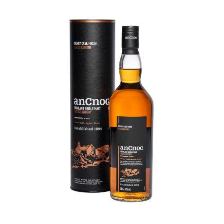 anCnoc Sherry Cask Finish Peated Edition Knockdhu Single Malt Scotch Whisky 70cl